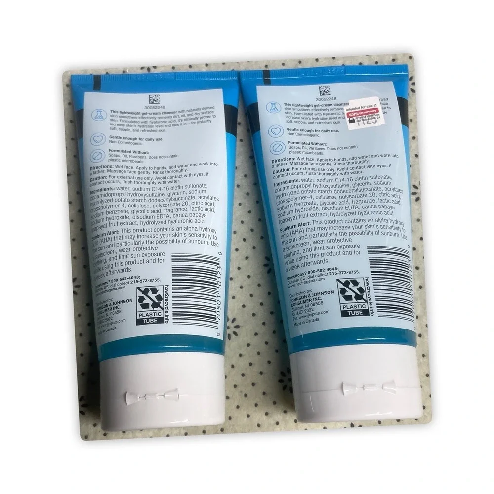 Neutrogena Hydro Boost Exfoliating Cleanser, Pack‎ Of 2