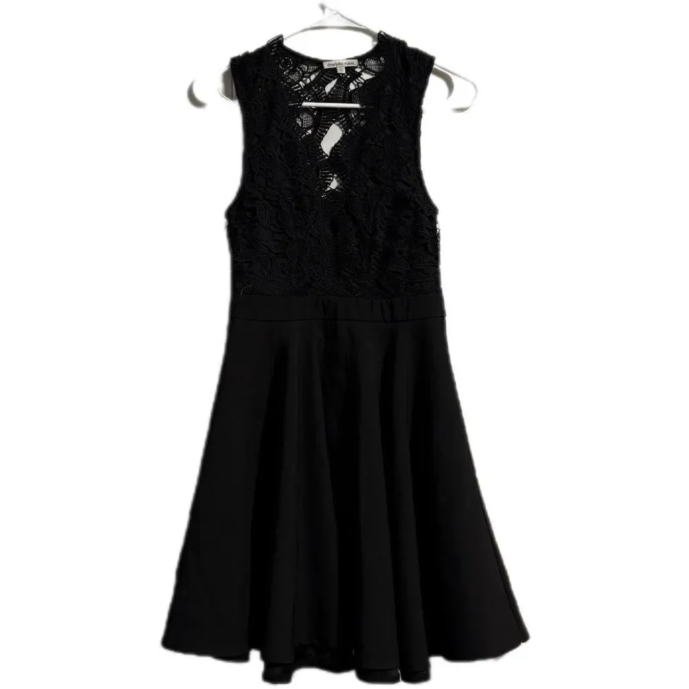Charlotte Russe Black‎ Cut Out Halter Dress