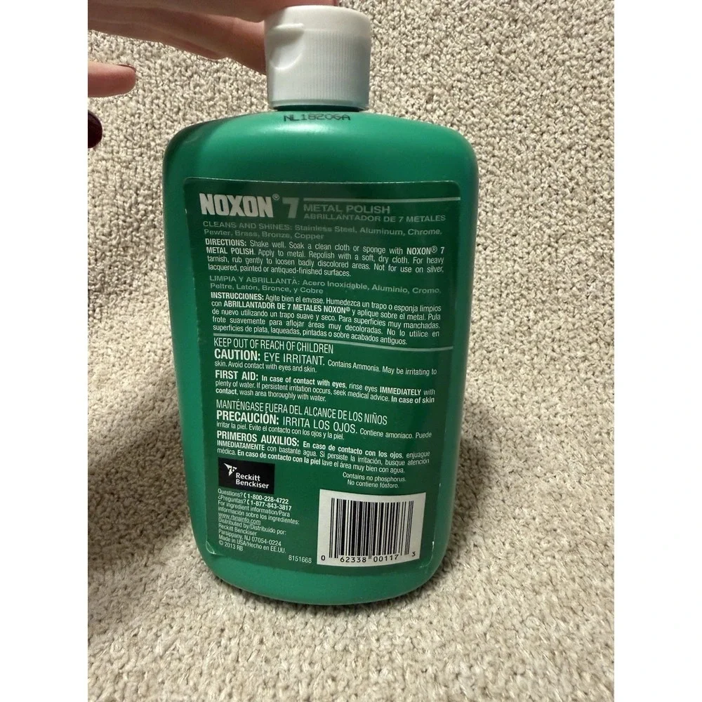 Noxon 7‎ Metal Polish Multi-Purpose Liquid 12 oz Full Bottle Discontinued