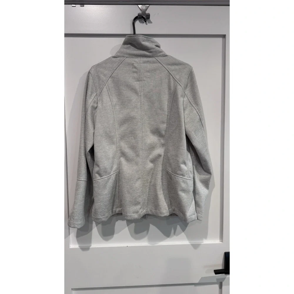 Prana Marabelle Softshell Asymmetrical Zip Jacket Coat Womens Small Gray Outdoor