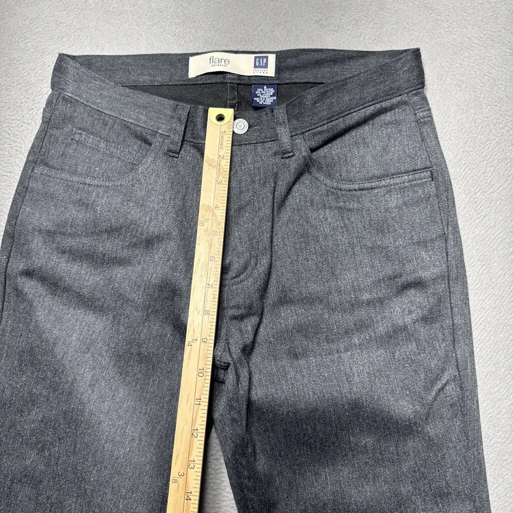 Gap Flare Stretch Pants Womens Size 6 (28x31) Gray Neutral Minimal Career Preppy