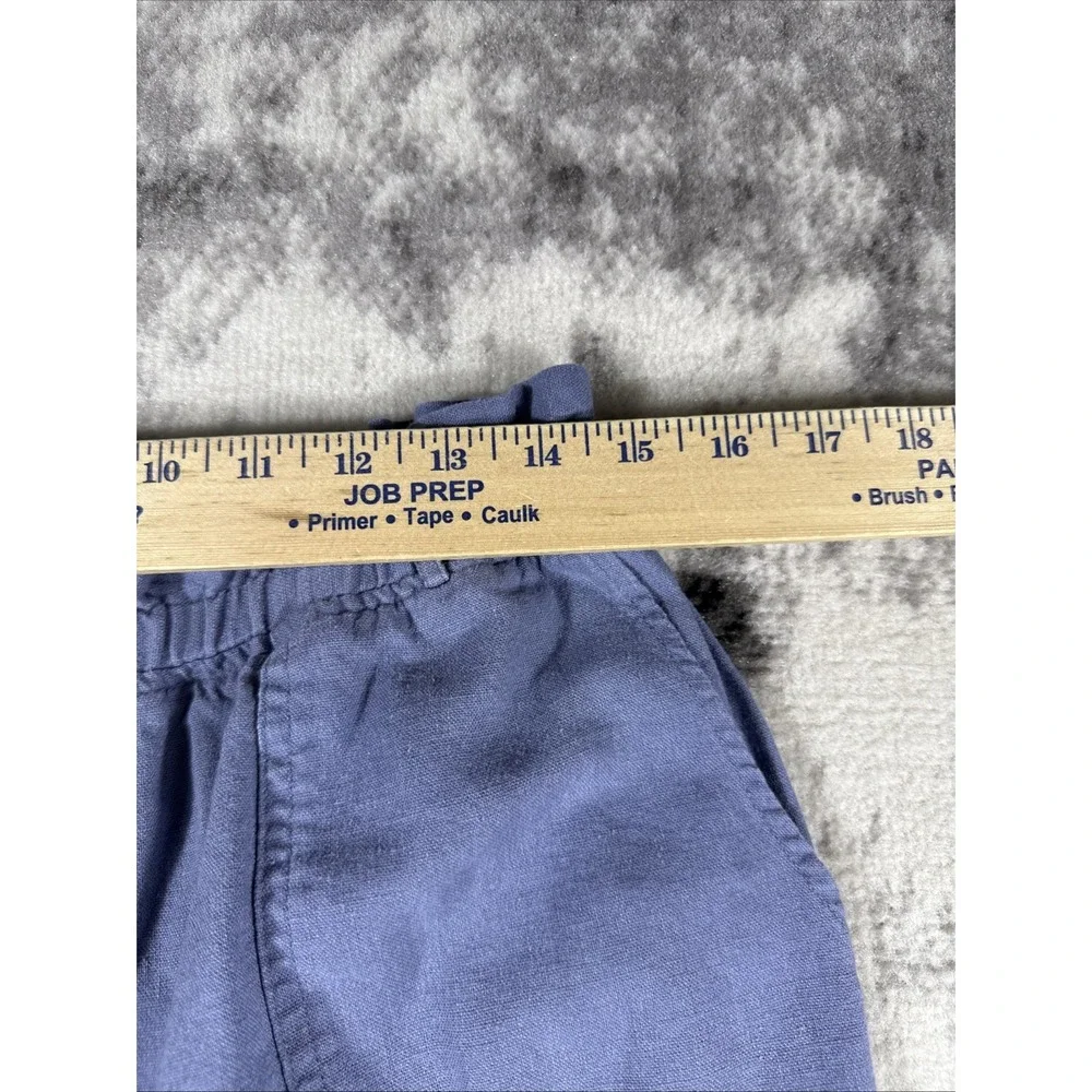 Love Tree Pants Womens Size Large Blue Wide Linen Viscose‎ Pull On Hippie