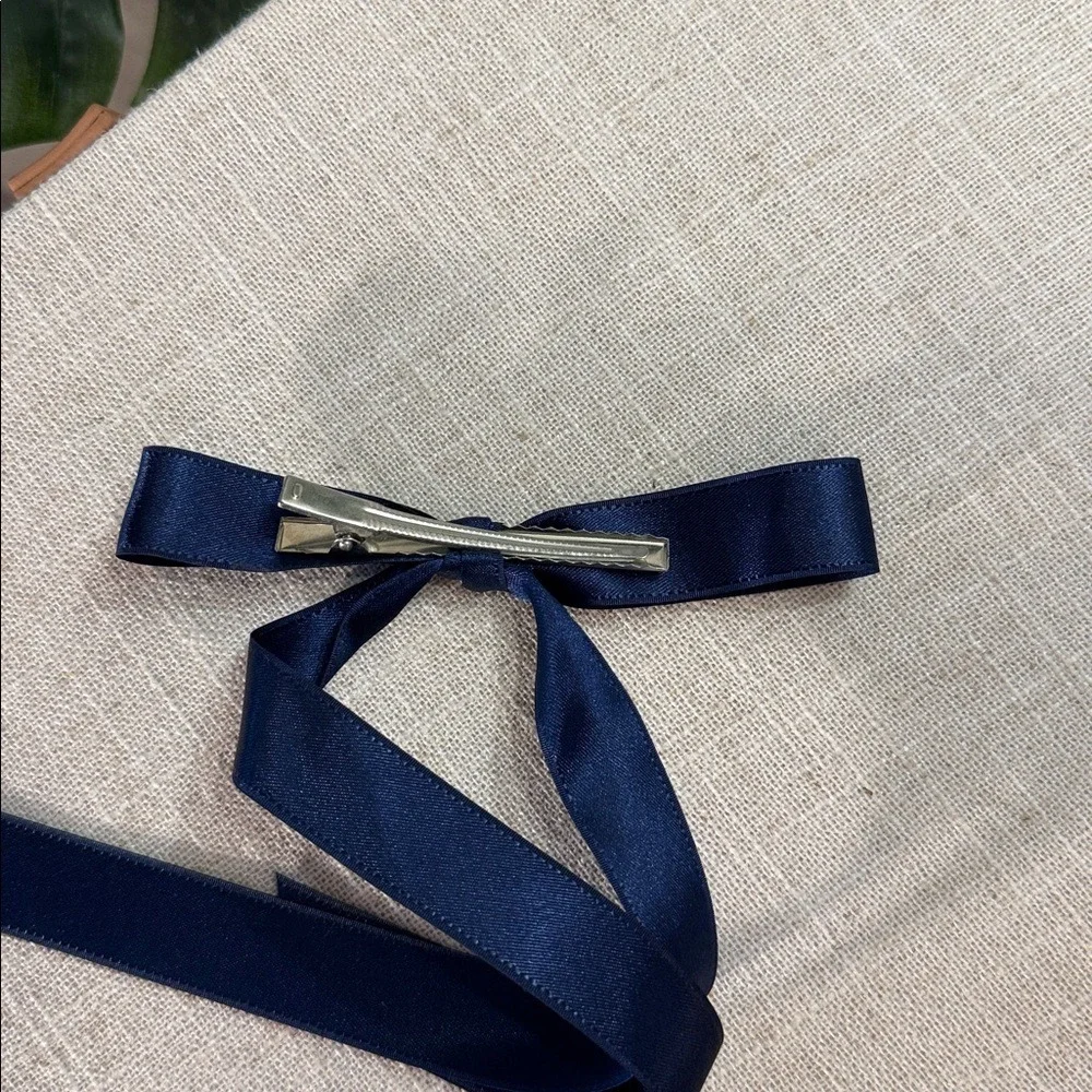 Handmade navy satin