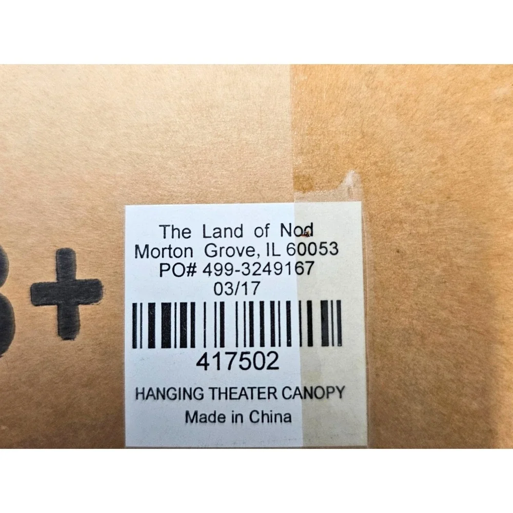 The Land of Nod Hanging Theater Canopy - Brand New in Box