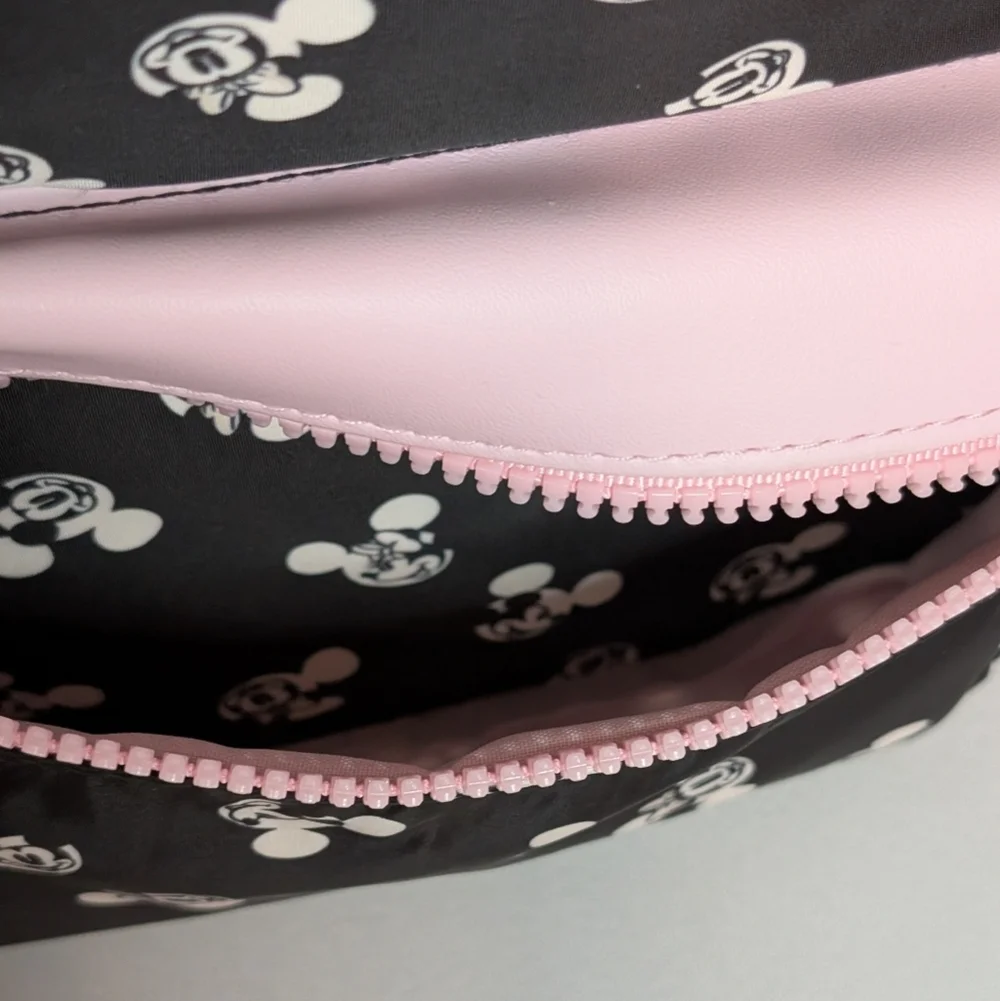 Disney Bioworld Mickey Minnie Mouse Backpack - Black and Pink NWT