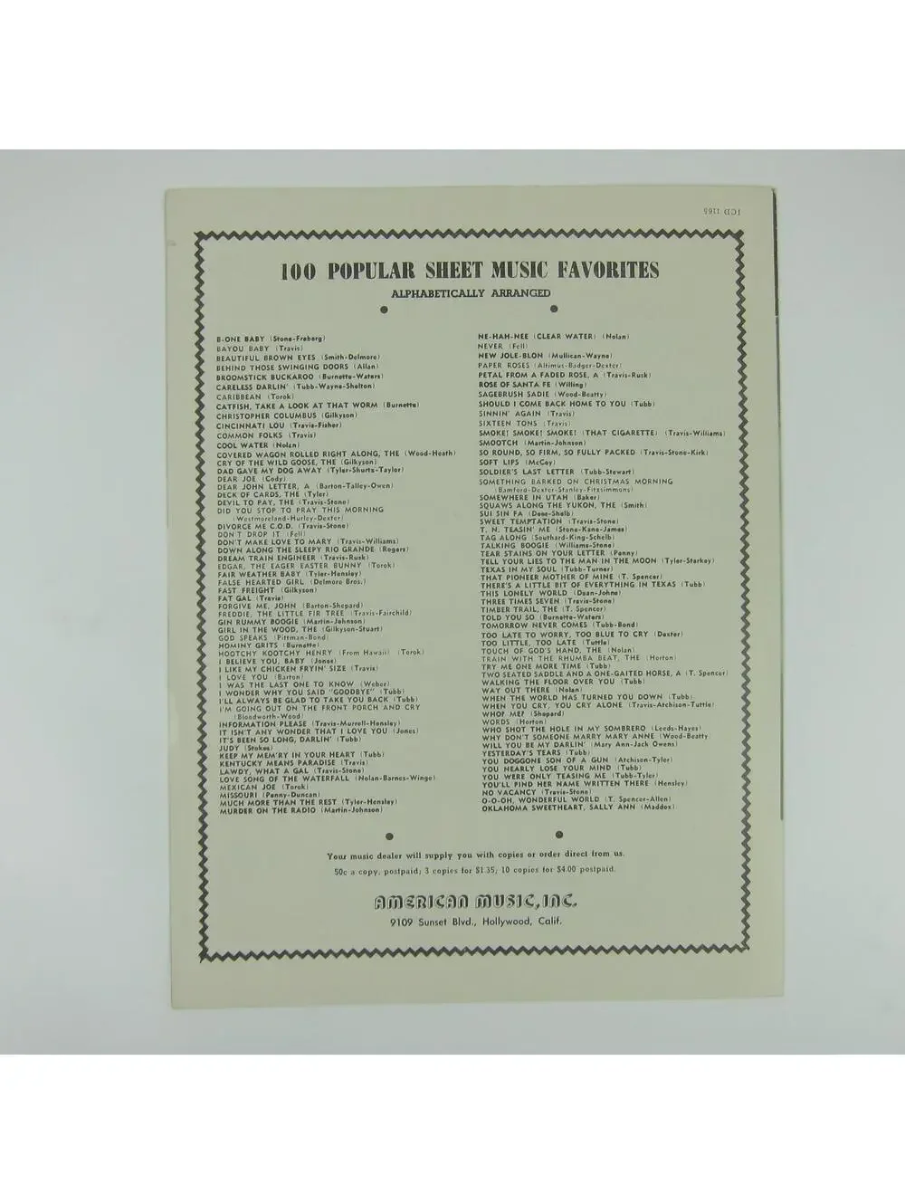 N/A sheet music