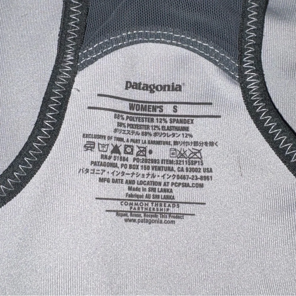 Patagonia Women's Gray Sports Bra Size Small Racerback