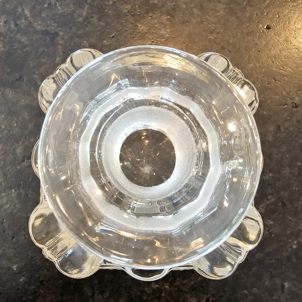 Vintage '30s-40s MCM Fostoria Sunray hand blown glass 
