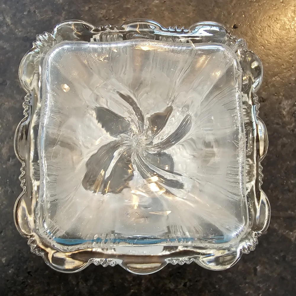Vintage '30s-40s MCM Fostoria Sunray hand blown glass 