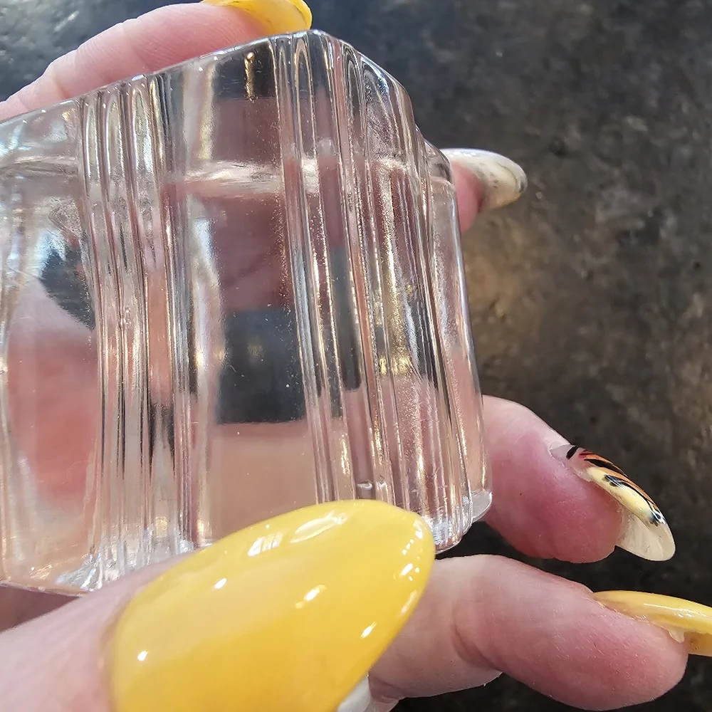 Vintage '30s-40s MCM Fostoria Sunray hand blown glass 