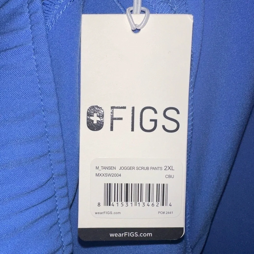 NWT FIGS men’s blue jogger tansen scrub pants XXL medical uniform nurse doctor