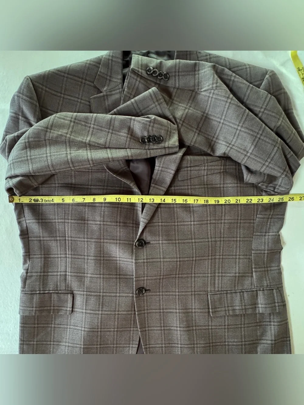 Jos. A. Bank Reserve Plaid Silk Wool Blend Sport Coat Traditional Fit 48R