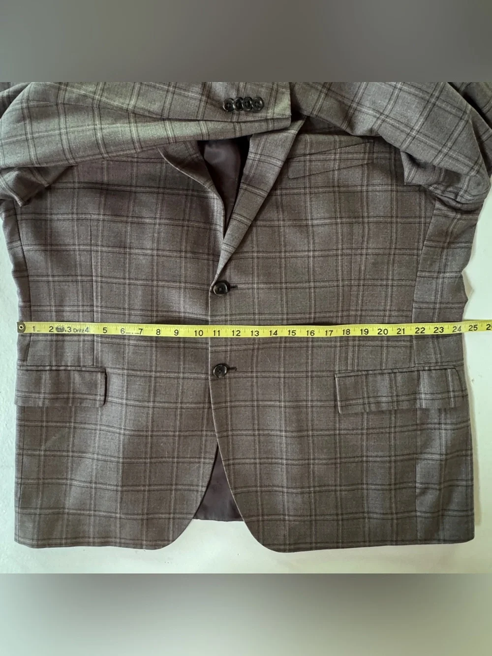 Jos. A. Bank Reserve Plaid Silk Wool Blend Sport Coat Traditional Fit 48R