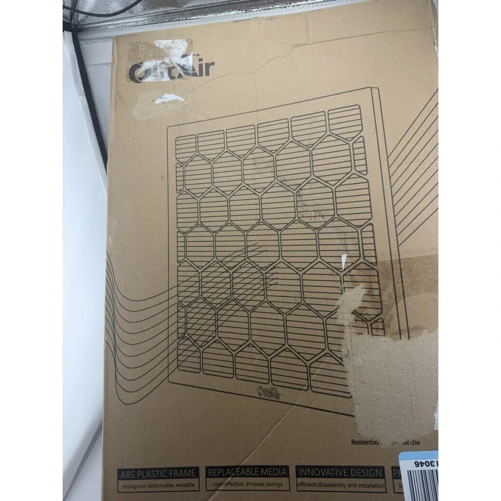 OlitAir 14 x 20 x 1 MERV 8 Air Filter, Reusable ABS Plastic Frame, 4 Filters NEW