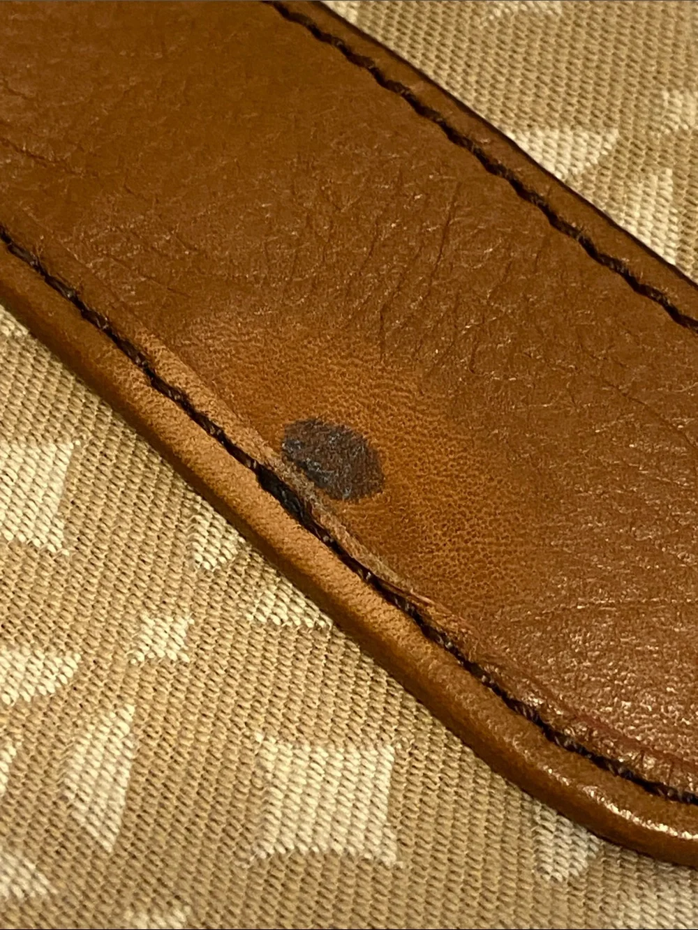 Fossil Marlow Signature wristlet jacquard canvas signature diamond pattern