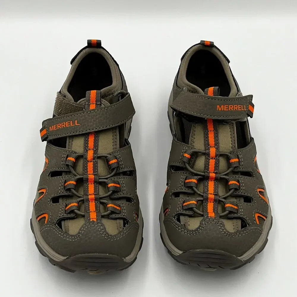 Merrell Kid's Hydro H2O Hiker Sandal Sport Shoes sz 3 Gunsmoke/Orange