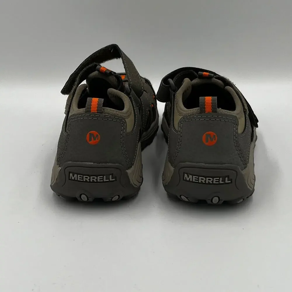 Merrell Kid's Hydro H2O Hiker Sandal Sport Shoes sz 3 Gunsmoke/Orange