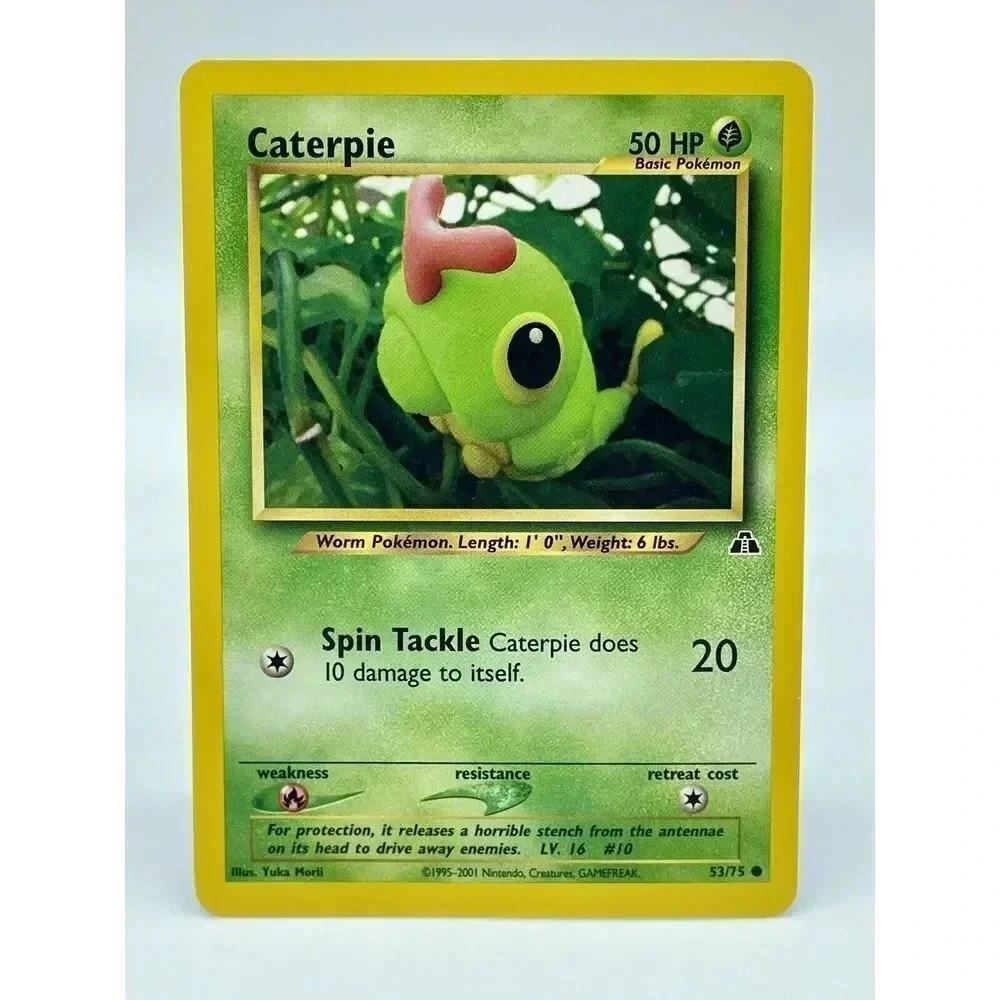 Caterpie Neo Discovery Set 53/75 Non Holo Vintage 2001 Pokémon TCG Unlimited‎ MP