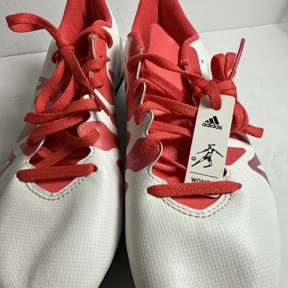 Adidas Soccer X 15.4 Cleats Men Size 8‎ White Neon Sports New Size 8.5