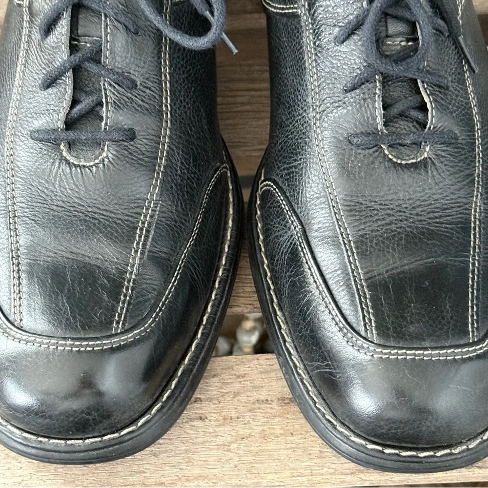 Johnston & Murphy Oxford Shoes Mens‎ 11.5 Black Sheepskin Leather A33