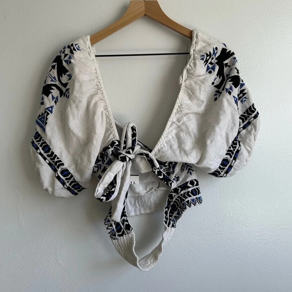Anthropologie cropped peasant