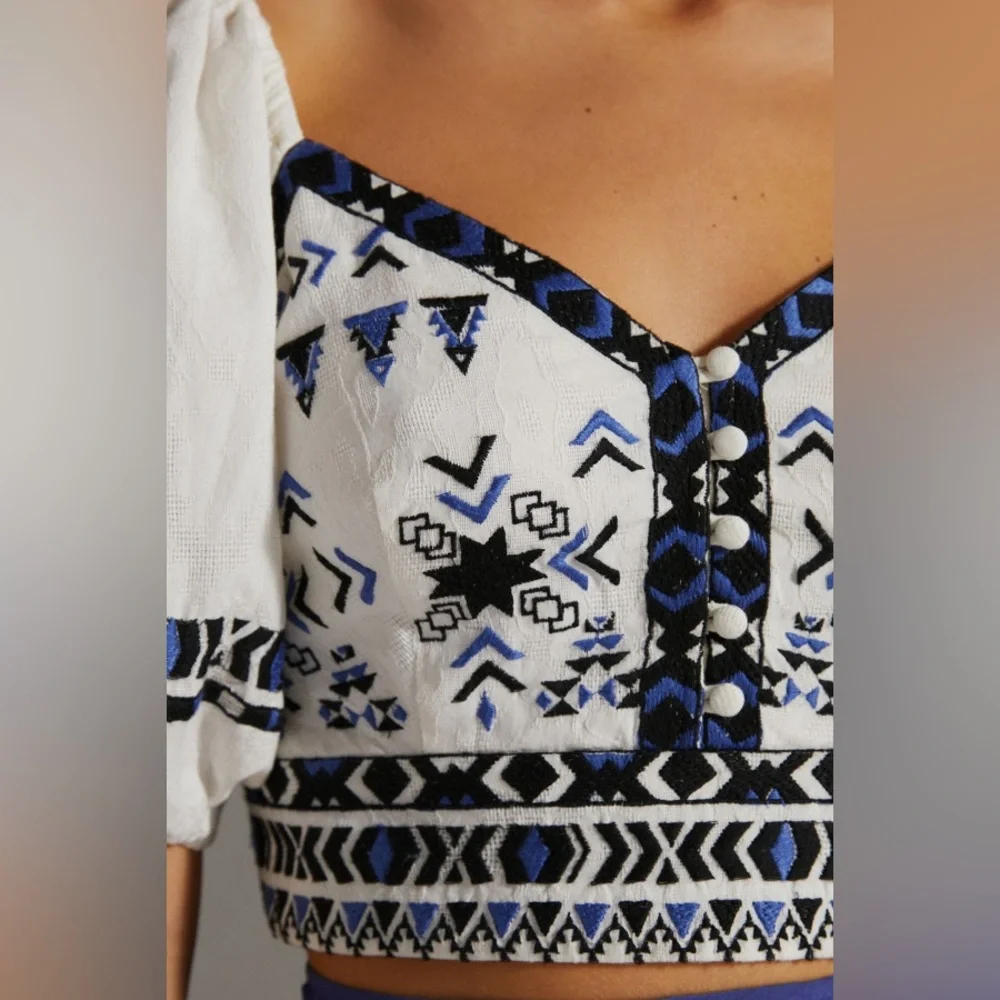 Anthropologie cropped peasant