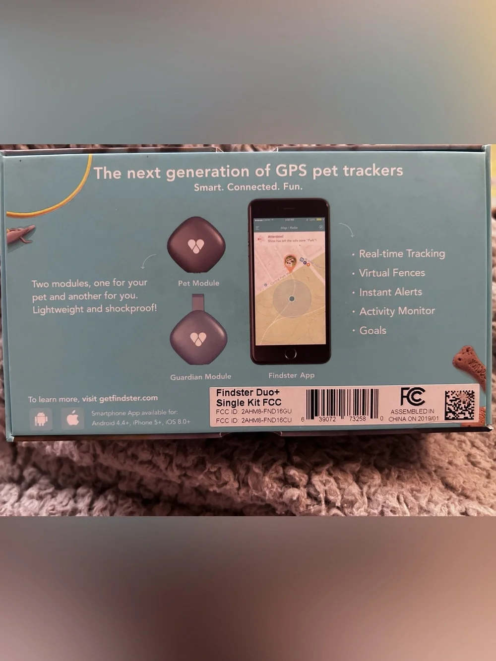 Duo+ GPS Pet Tracker Collar - Black