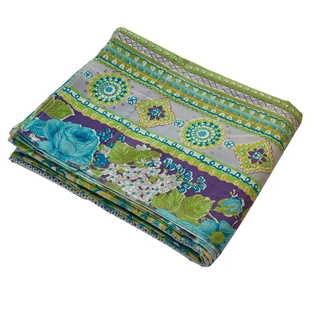 Vtg Cannon‎ Royal Family Flat Sheet Double 70s Cottagecore Chintz Floral MCM