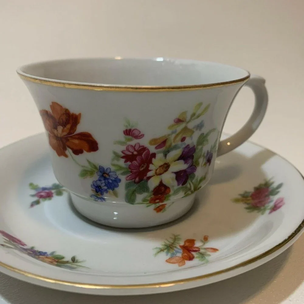 Vintage Arabia Suomi Finlandia 166‎ Floral Tea Cup