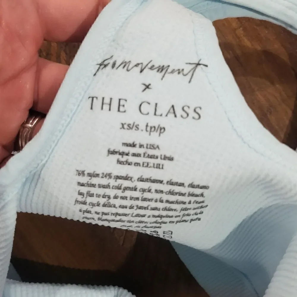 Free People Happiness Runs Scoop Neck Bra XS/S Reflective blue