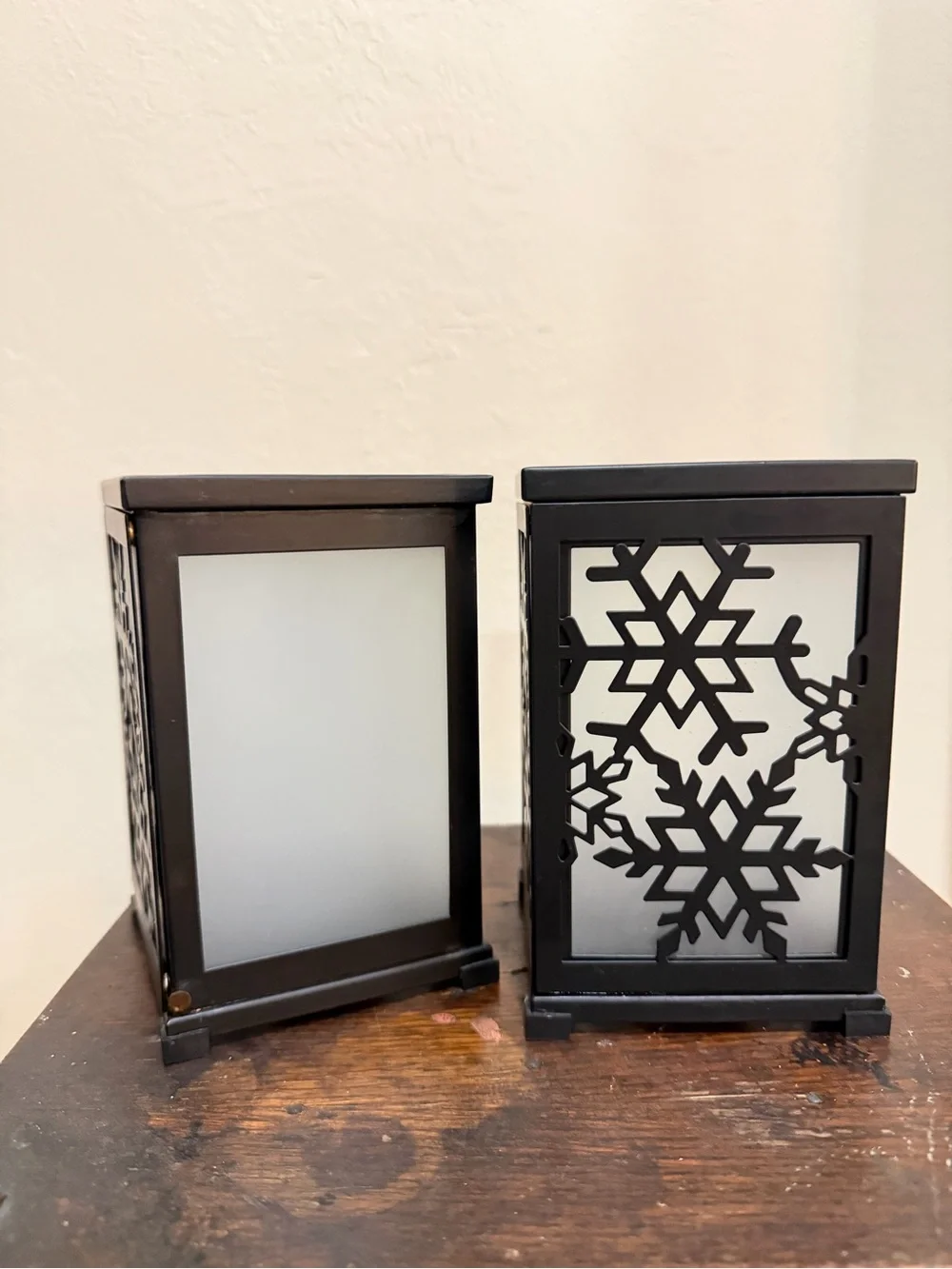 PartyLite Large Change-O-Luminary Lantern Tealight Winter Designs 2 Pcs