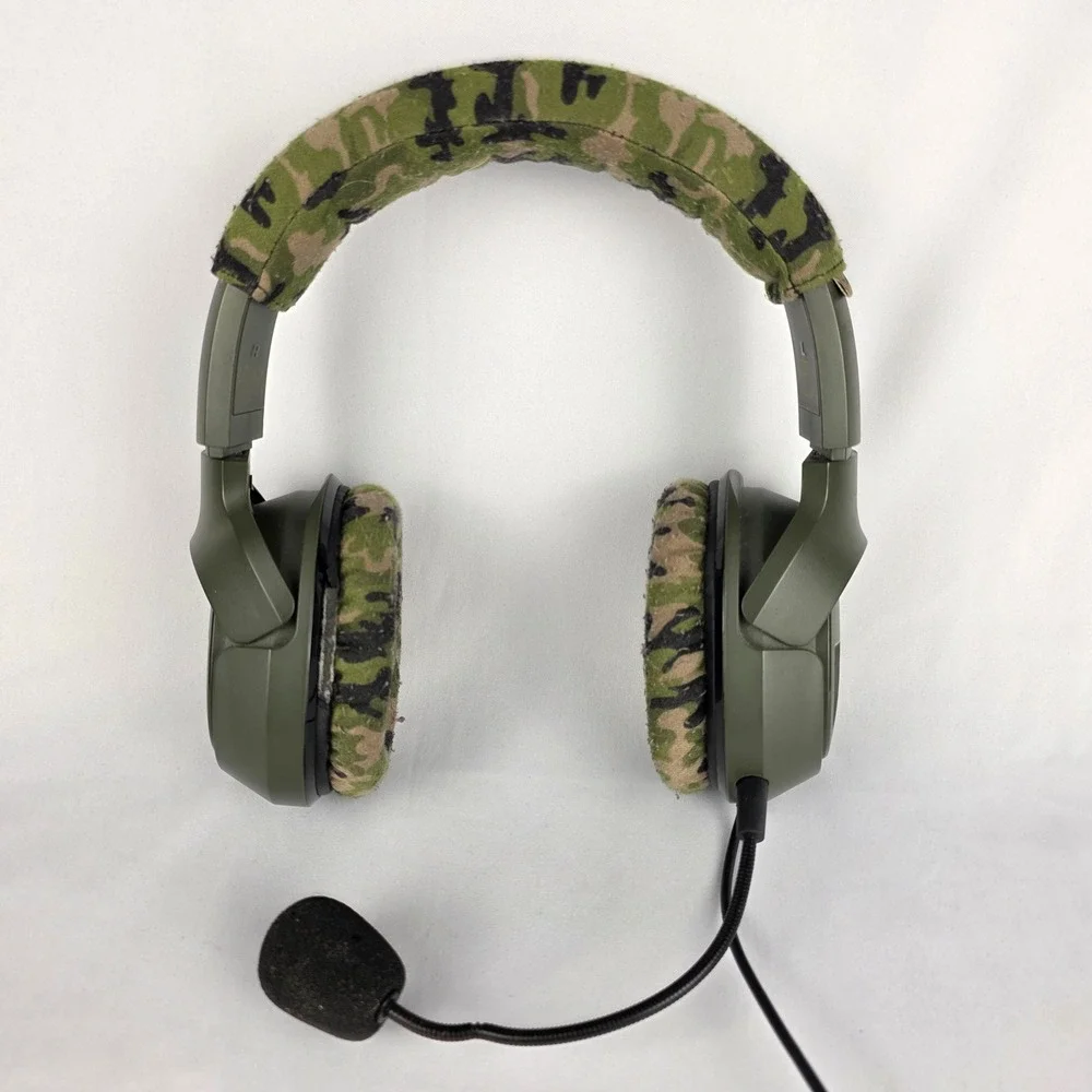 Turtle Beach Recon 50p Gaming Headset‎ (works) Olive Green Camo- MIC NOT WORKING