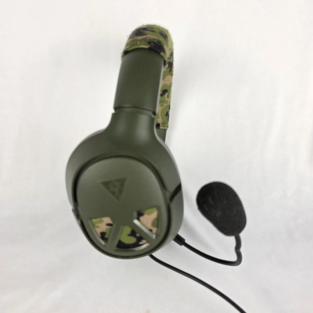 Turtle Beach Recon 50p Gaming Headset‎ (works) Olive Green Camo- MIC NOT WORKING