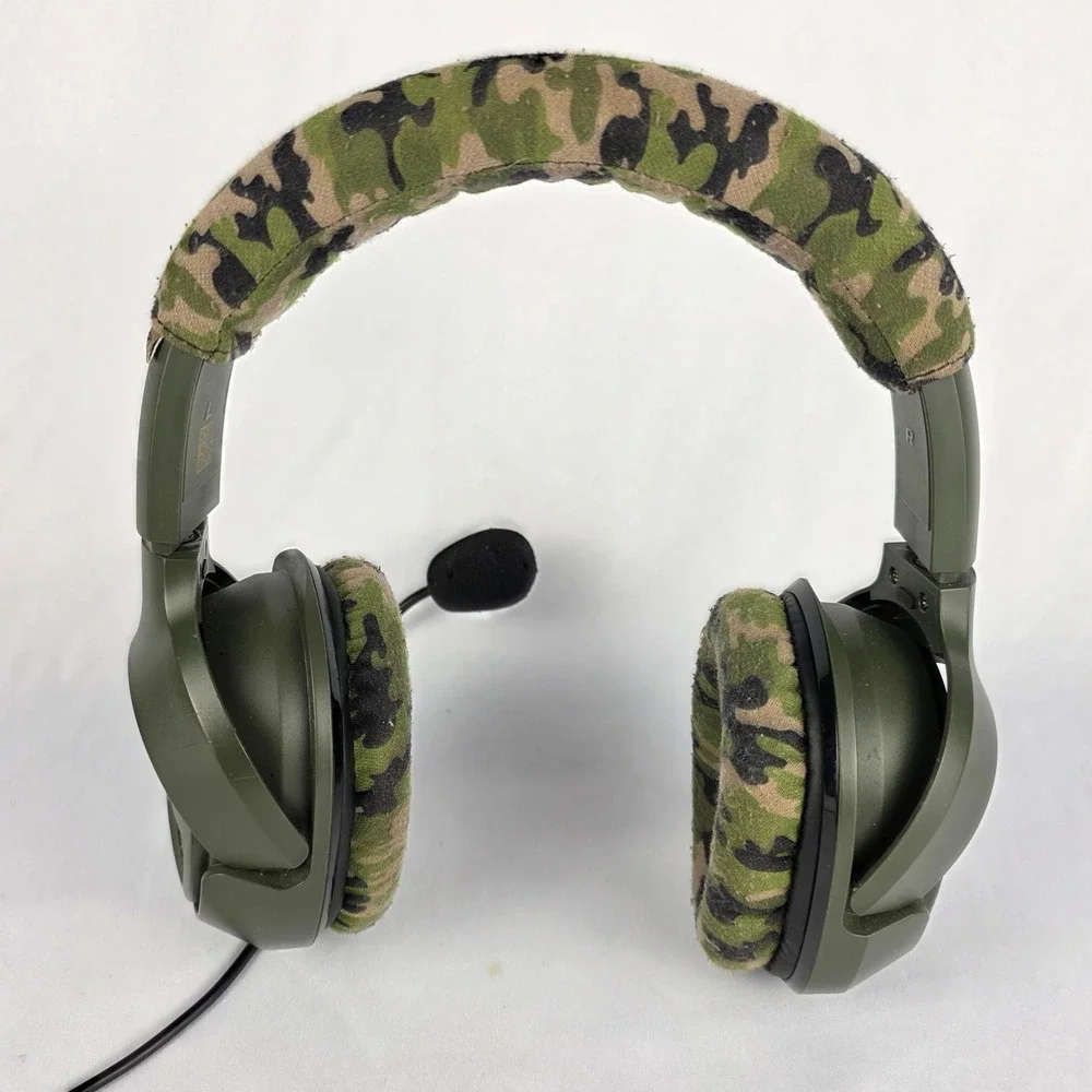 Turtle Beach Recon 50p Gaming Headset‎ (works) Olive Green Camo- MIC NOT WORKING