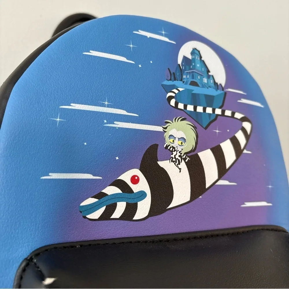 Her Universe Beetlejuice Sandworm Mini Backpack Animated Faux Leather