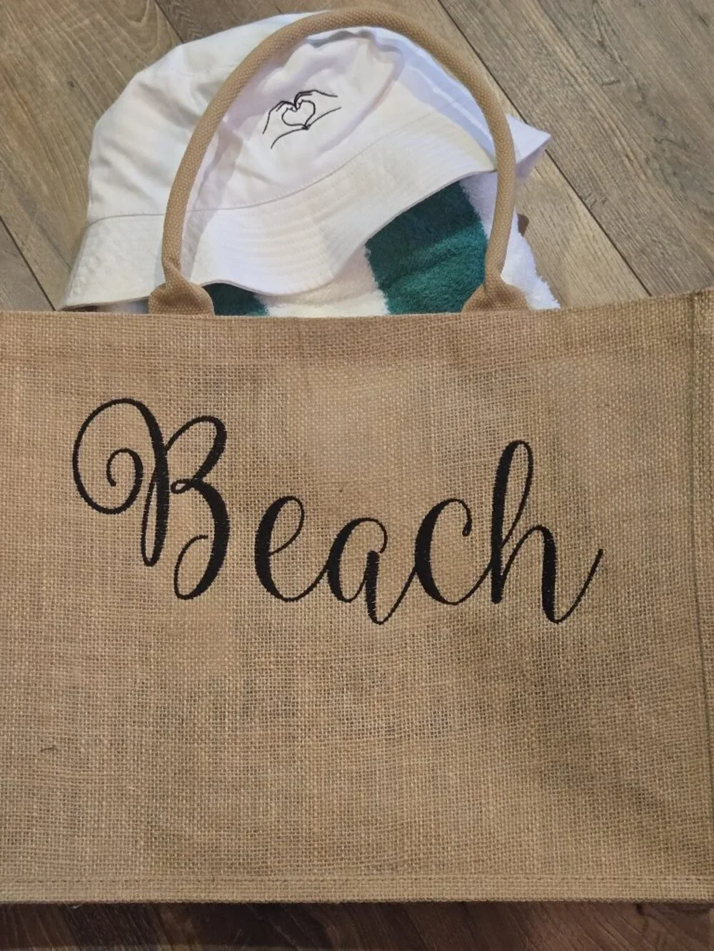 3 Piece Beach Vacation Set-Large burlap 