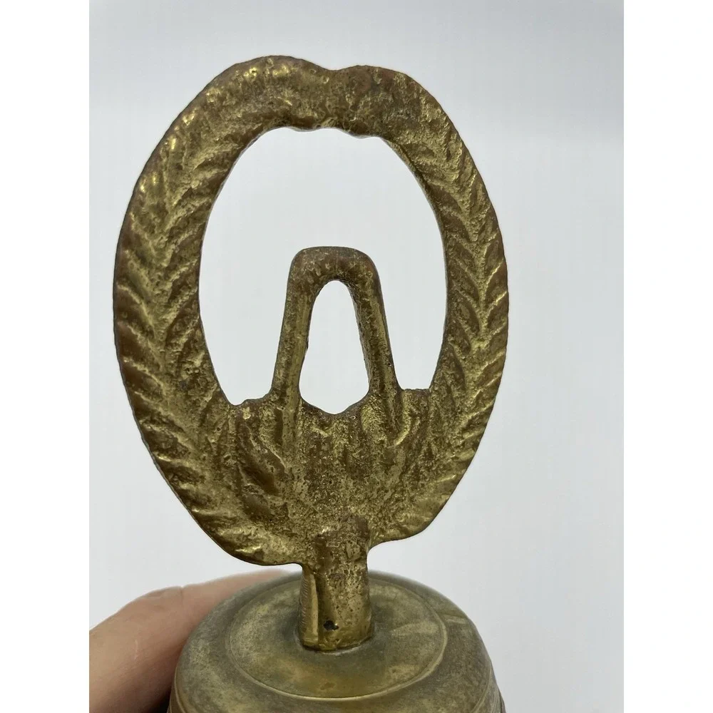 Vintage Brass Spanish Colonial Mission Metal‎ Handheld Bell Size Height 6