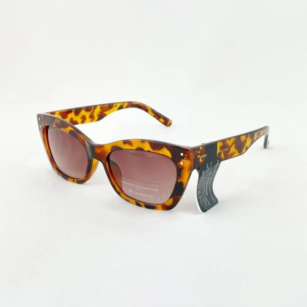 French Connection Cat Eye Sunglasses Havana