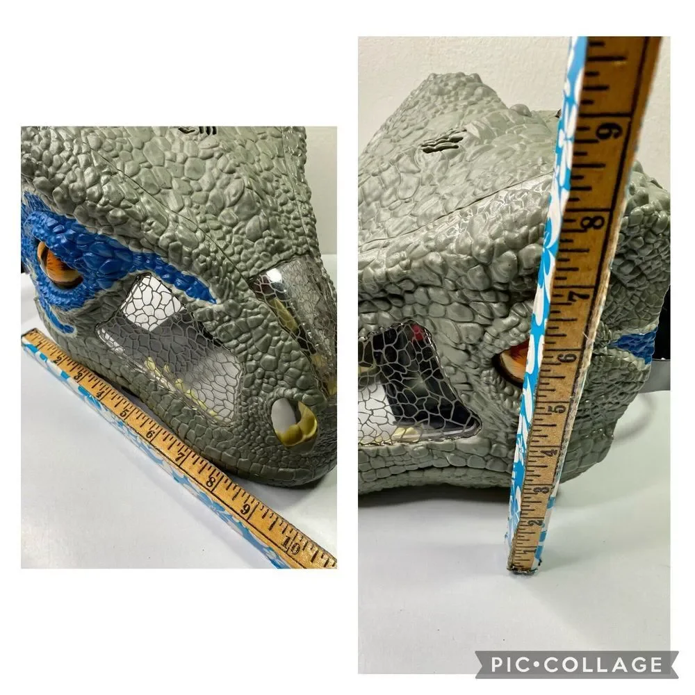 Jurassic World Dinosaur Mask Chomp N Roar‎ Helmet Velociraptor Blue Raptor 2017