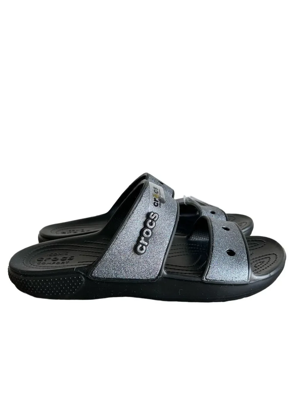 Crocs NEW Men’s Iconic Comfort 2 Strap Glitter II Sandal Size 11 #B1818