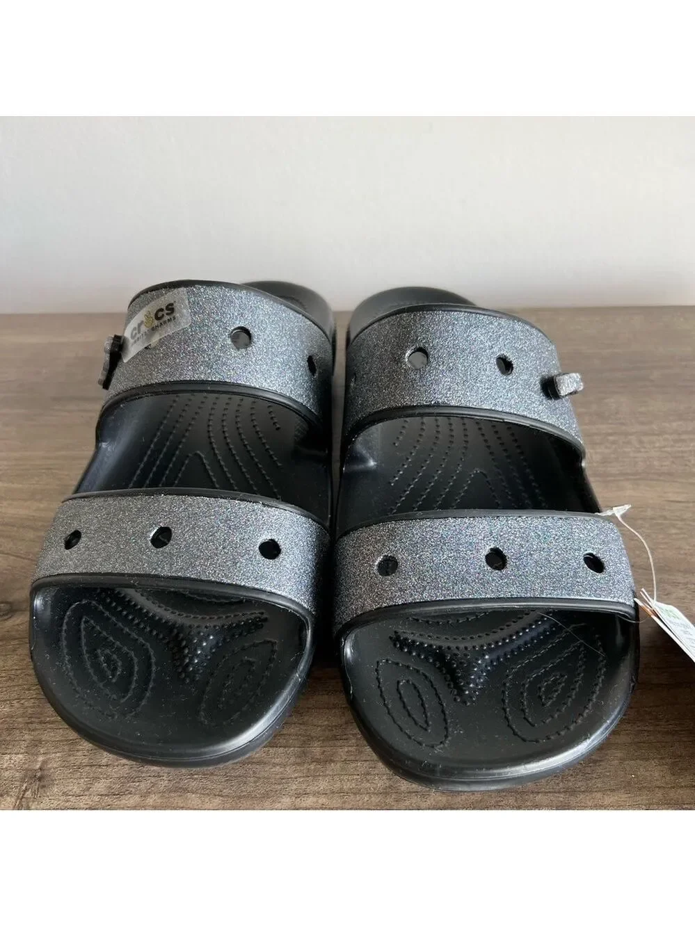 Crocs NEW Men’s Iconic Comfort 2 Strap Glitter II Sandal Size 11 #B1818