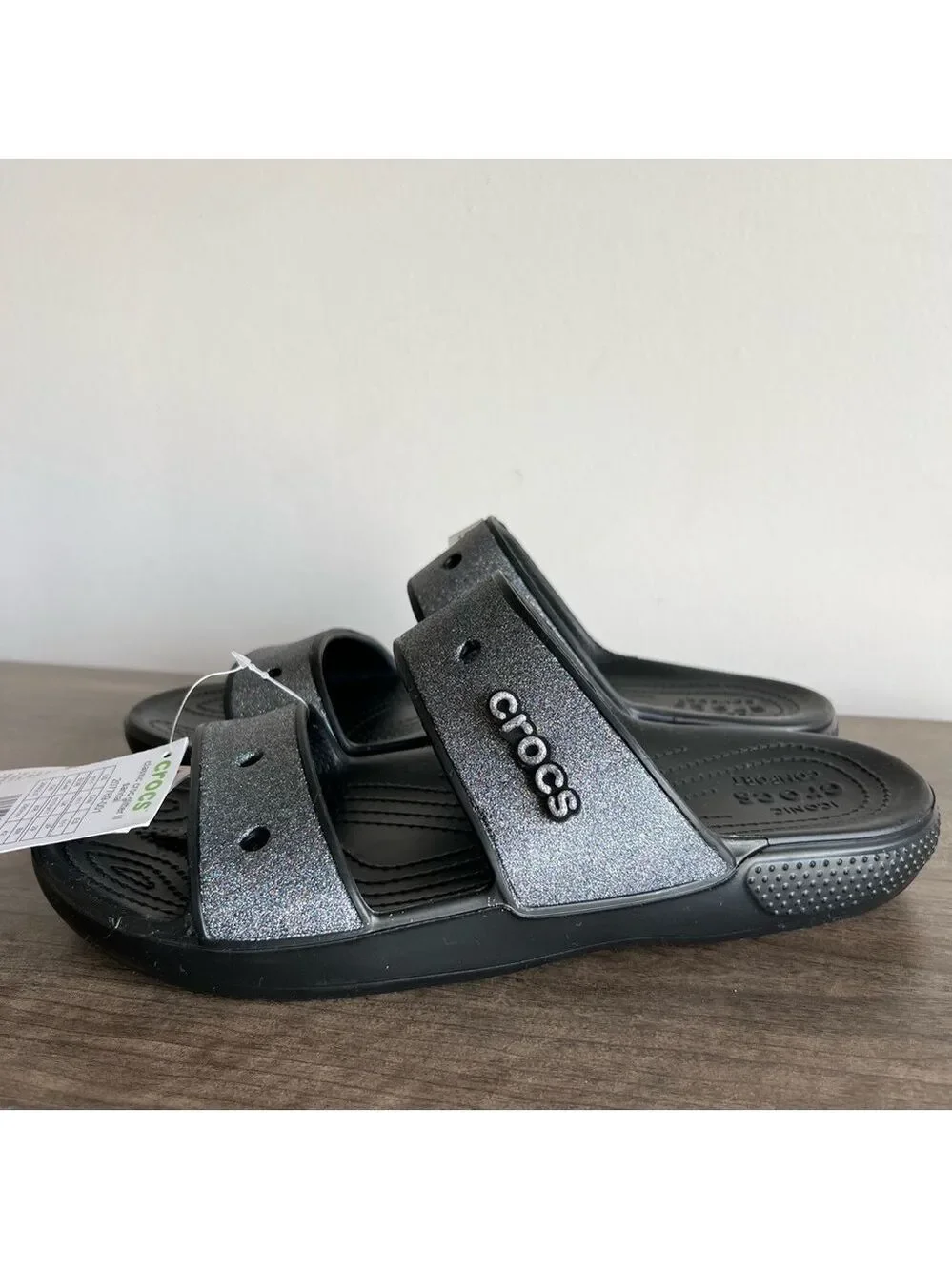 Crocs NEW Men’s Iconic Comfort 2 Strap Glitter II Sandal Size 11 #B1818
