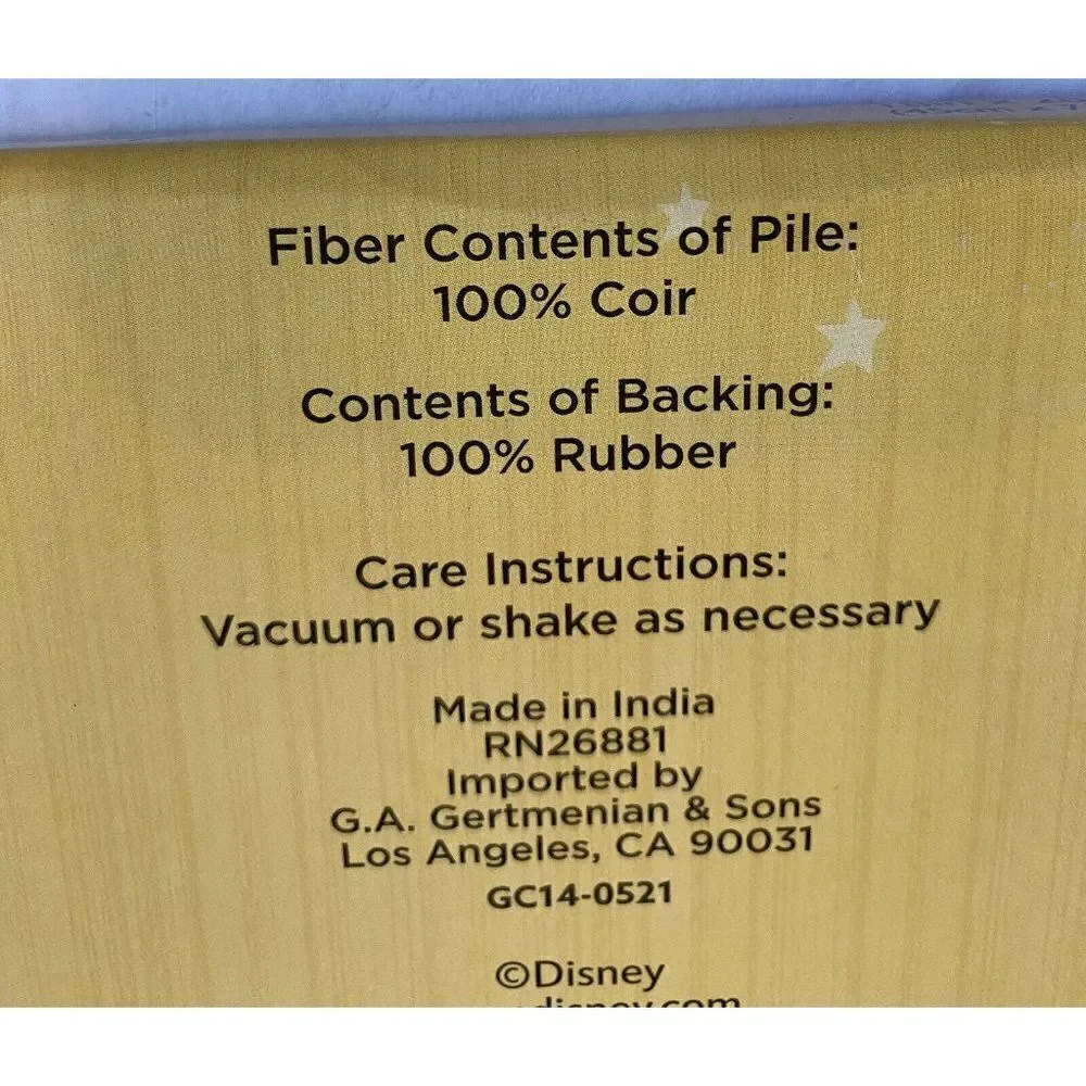 Disney coir fiber