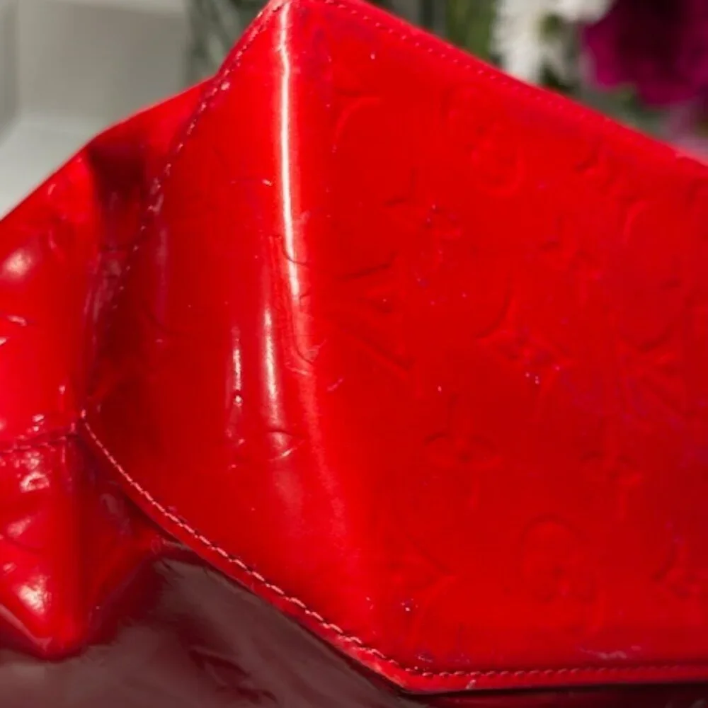 🔥🔥 Louis Vuitton Monogram Red Vernis Tote Bag EUC!