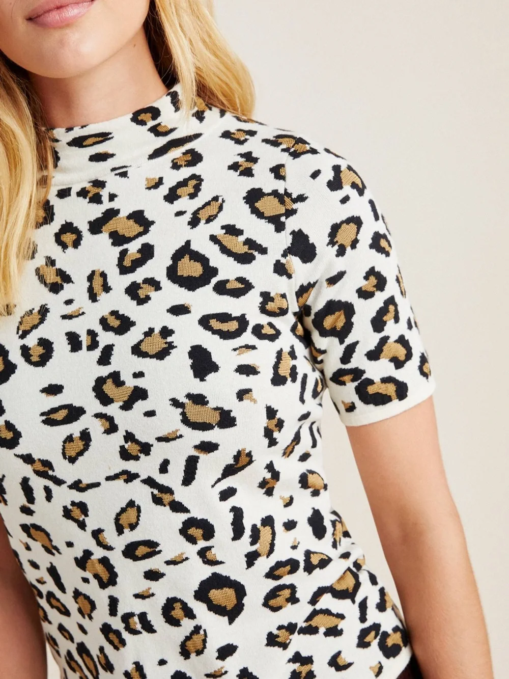 Anthropologie elbow leopard print