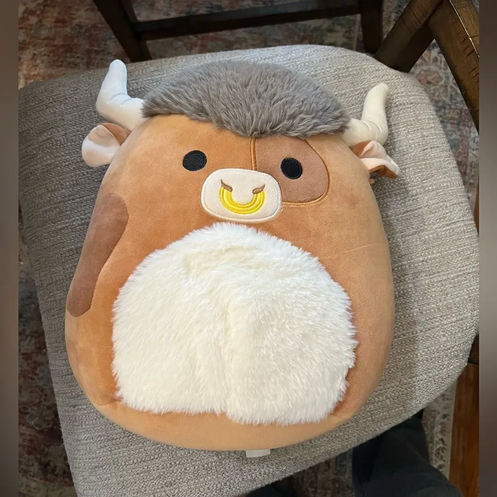 Shep the brown spotted bull Squishmallow