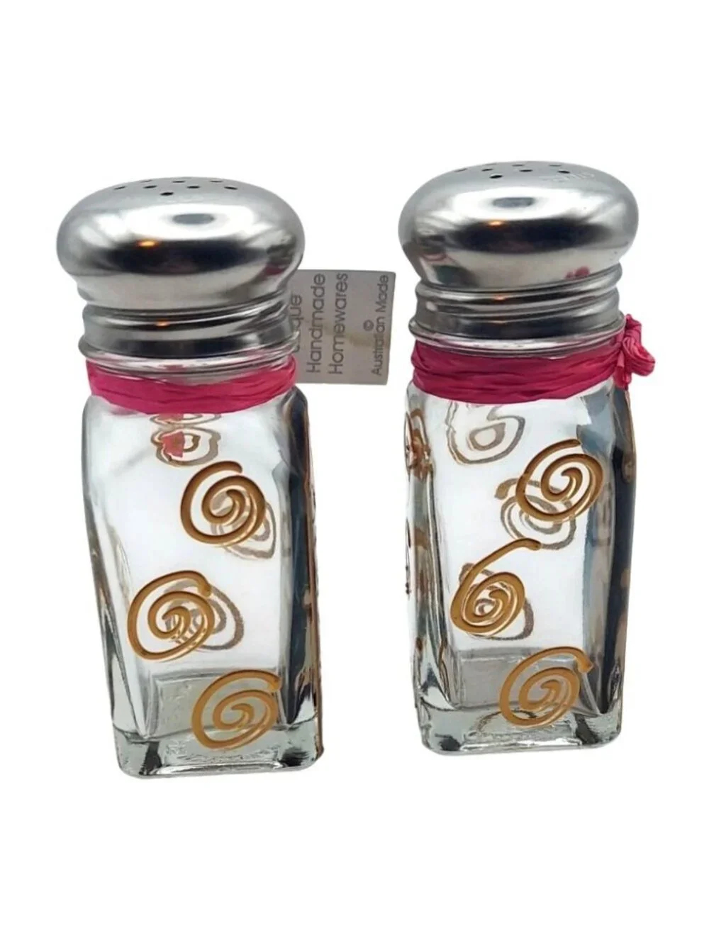 Liza Enger Handpainted Koala Bear Glass Salt & Pepper Shakers Gift Box Australia