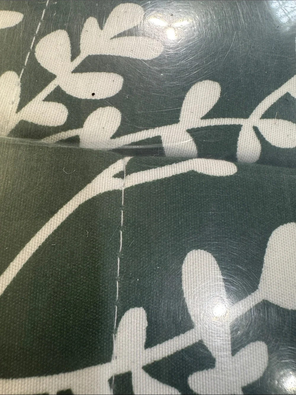 Green & white Floral comforter
