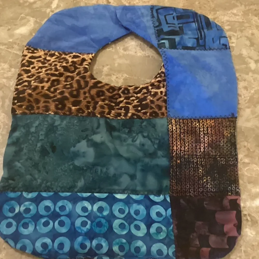 NWOT. Hand Crafted Quilted Reversible Baby Bib. $12 ea. or 3/$25