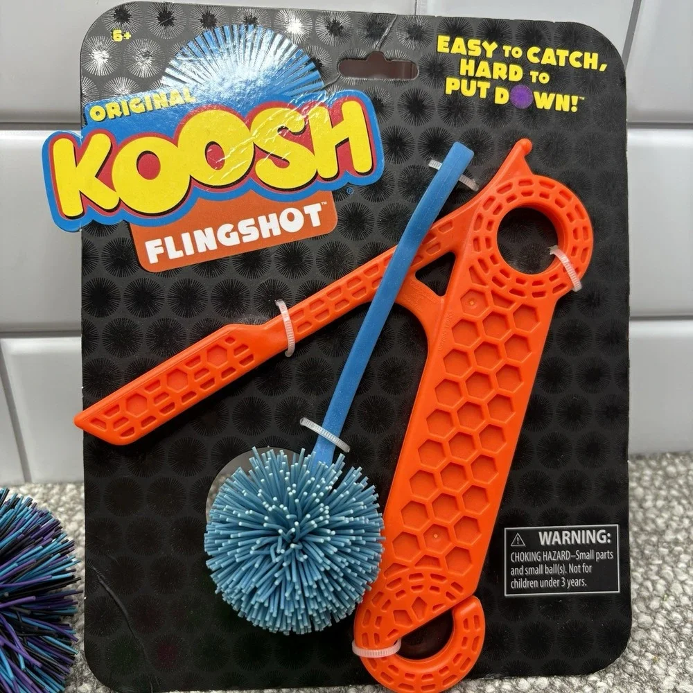 Koosh Ball Set Dinosaurs Tax Plain And Sling Shot Fidget Fun VTG Toys‎